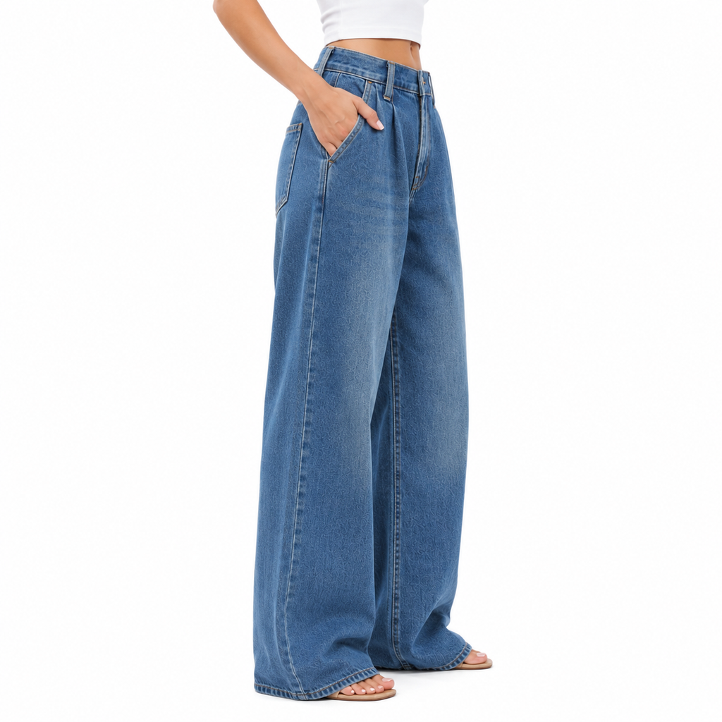 Women's Relaxed Fit Wide Leg Jeans | Casual Style