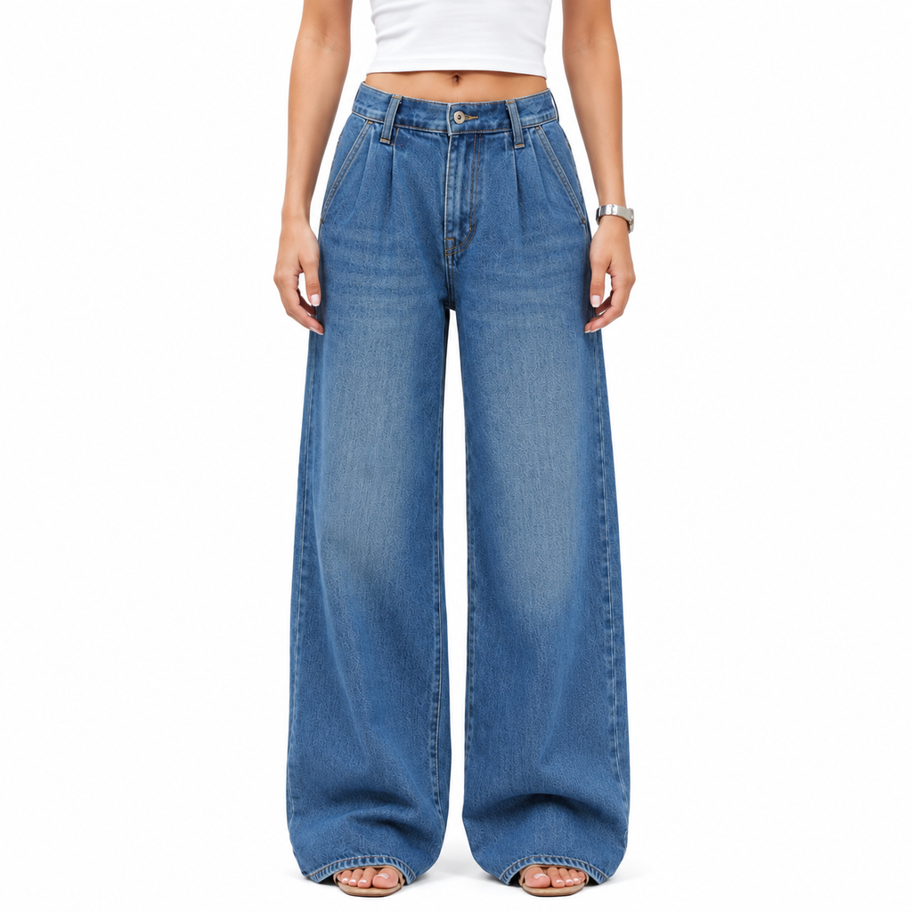 Women's Relaxed Fit Wide Leg Jeans | Casual Style