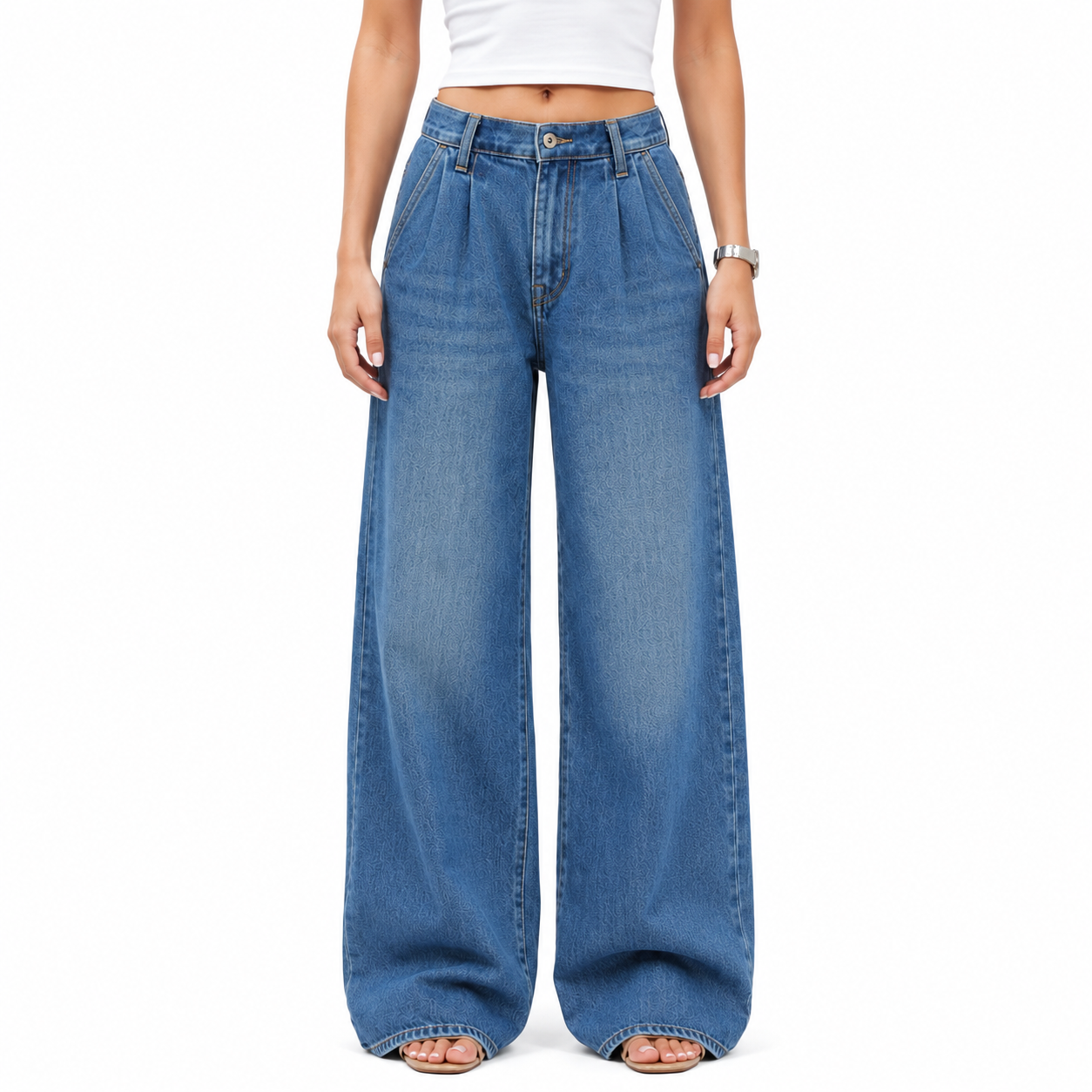 Women's Relaxed Fit Wide Leg Jeans | Casual Style