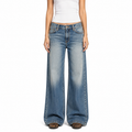Women's Retro High-Waisted Wide Leg Jeans