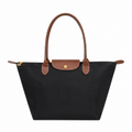 Women's Shoulder Handbag with Button Closure