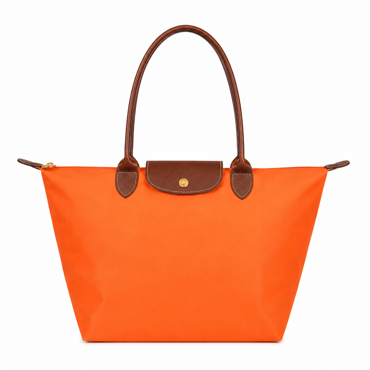 Women's Shoulder Handbag with Button Closure