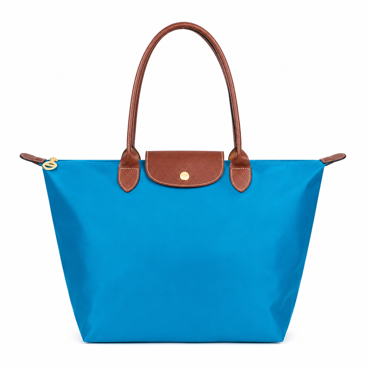 Women's Shoulder Handbag with Button Closure