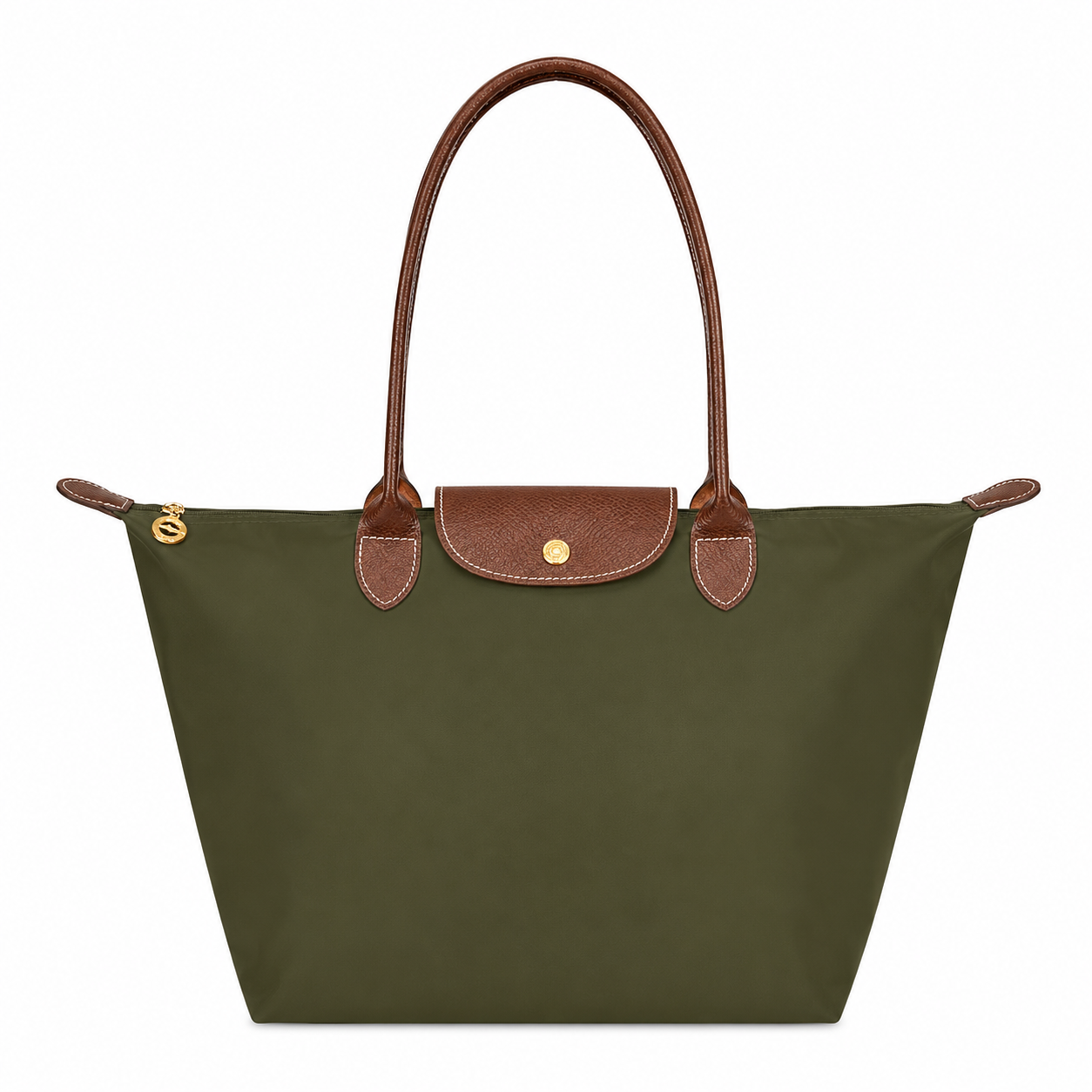 Women's Shoulder Handbag with Button Closure