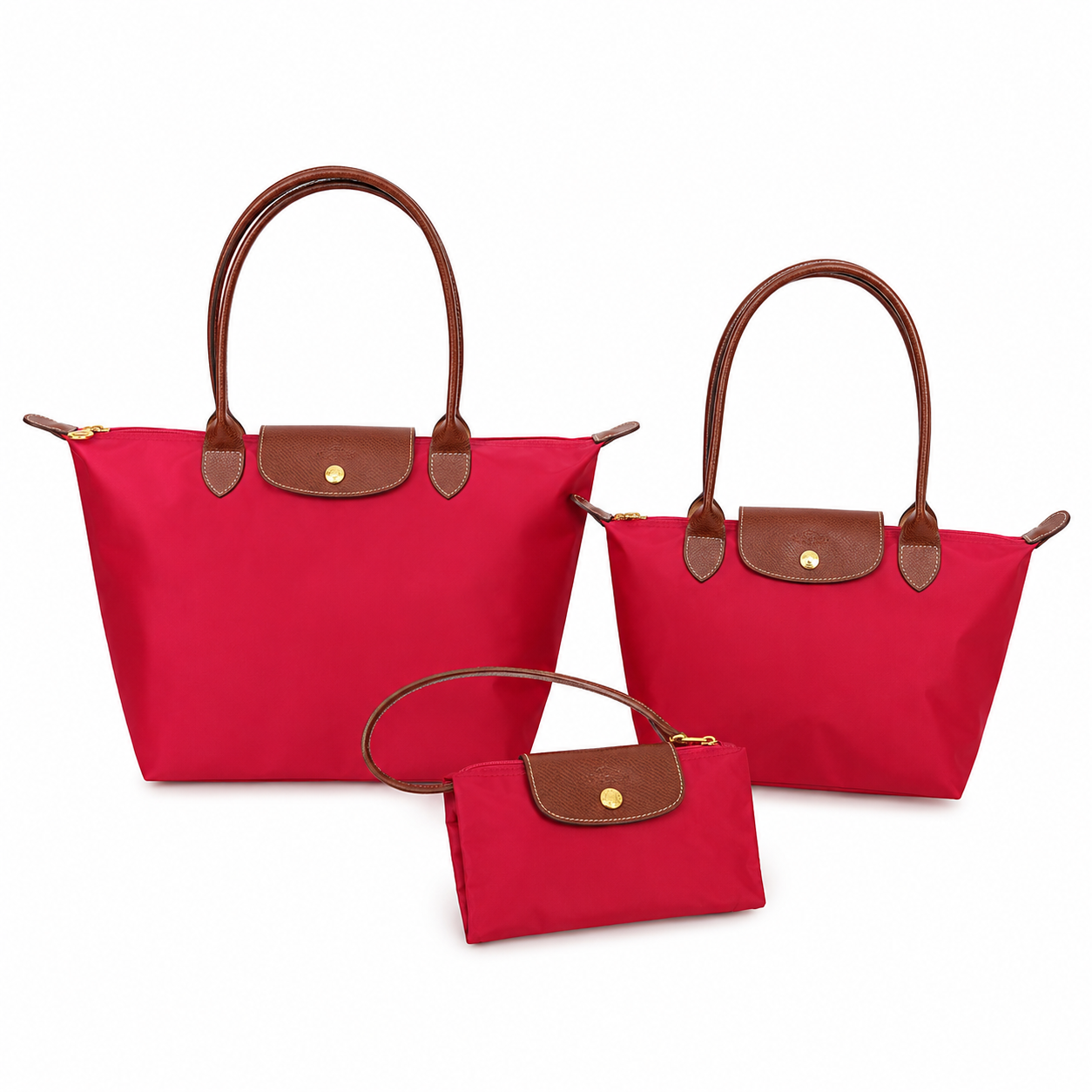 Women's Shoulder Handbag with Button Closure