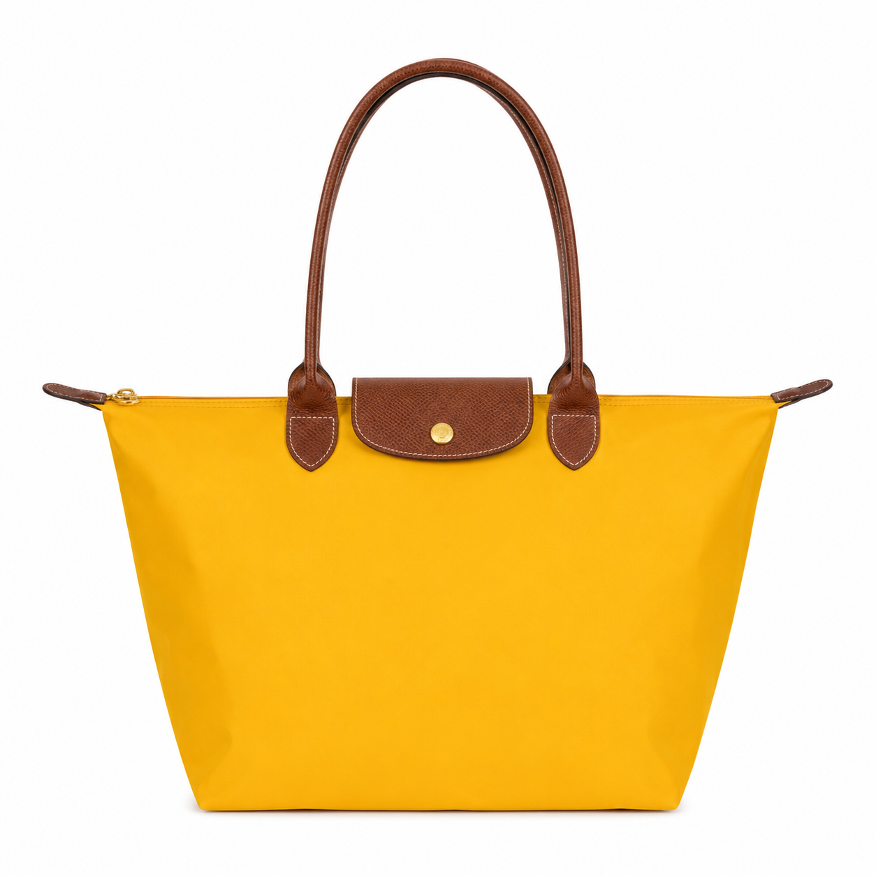 Women's Shoulder Handbag with Button Closure