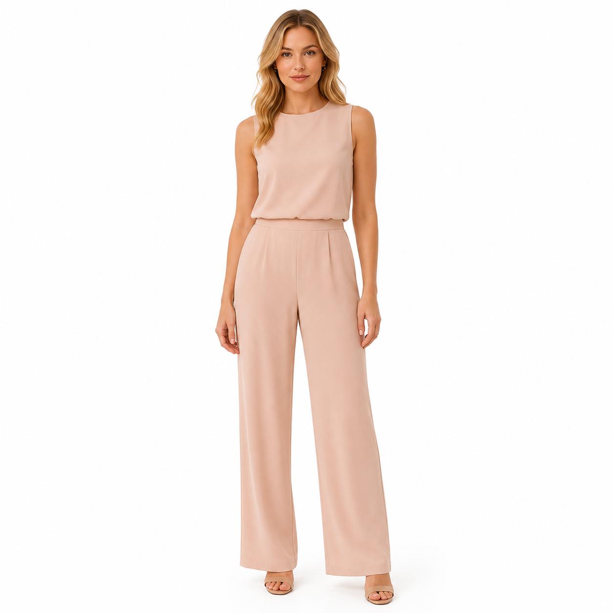Women's Sleeveless Wide Leg Jumpsuit | Chic Casual Style