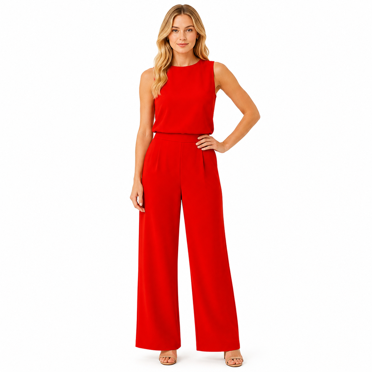 Women's Sleeveless Wide Leg Jumpsuit | Chic Casual Style