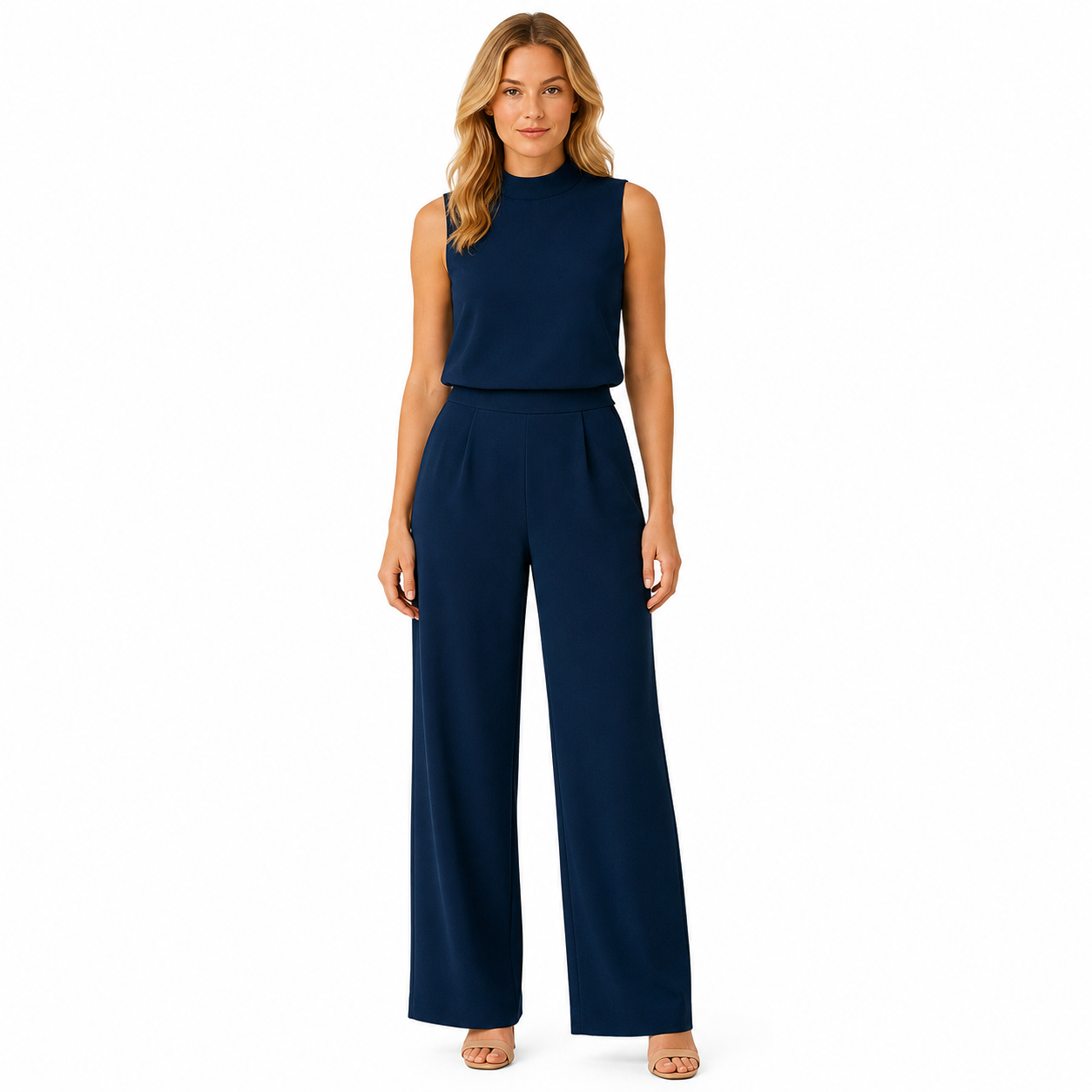 Women's Sleeveless Wide Leg Jumpsuit | Chic Casual Style