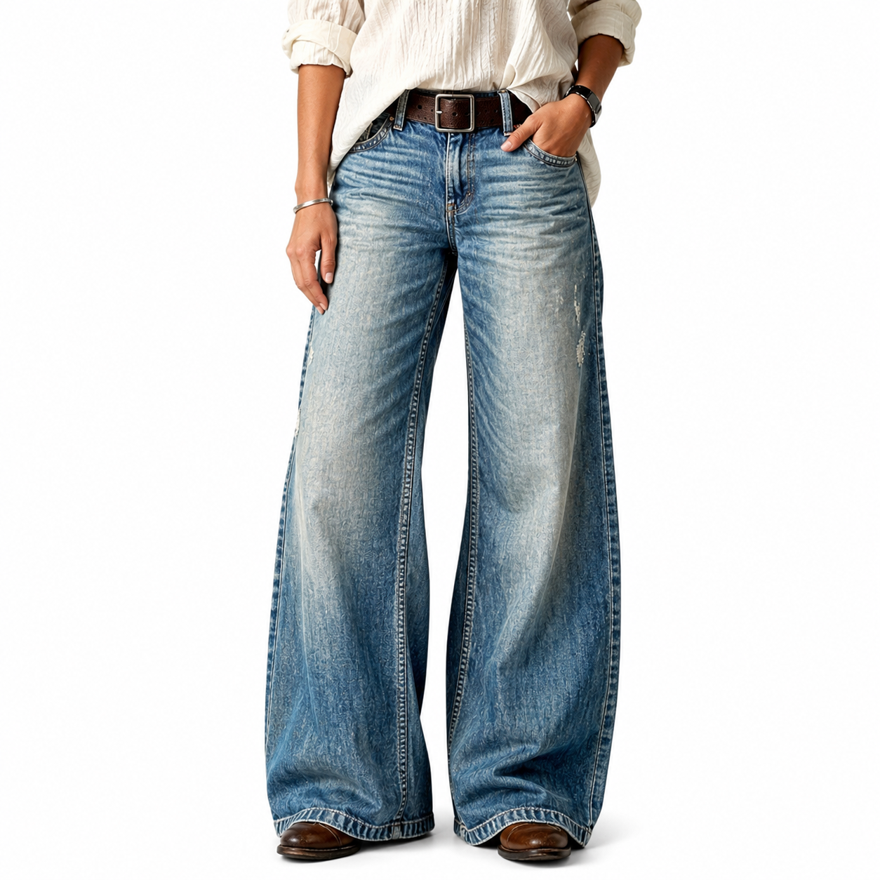 Women's Vintage Loose-Fit Long Jeans