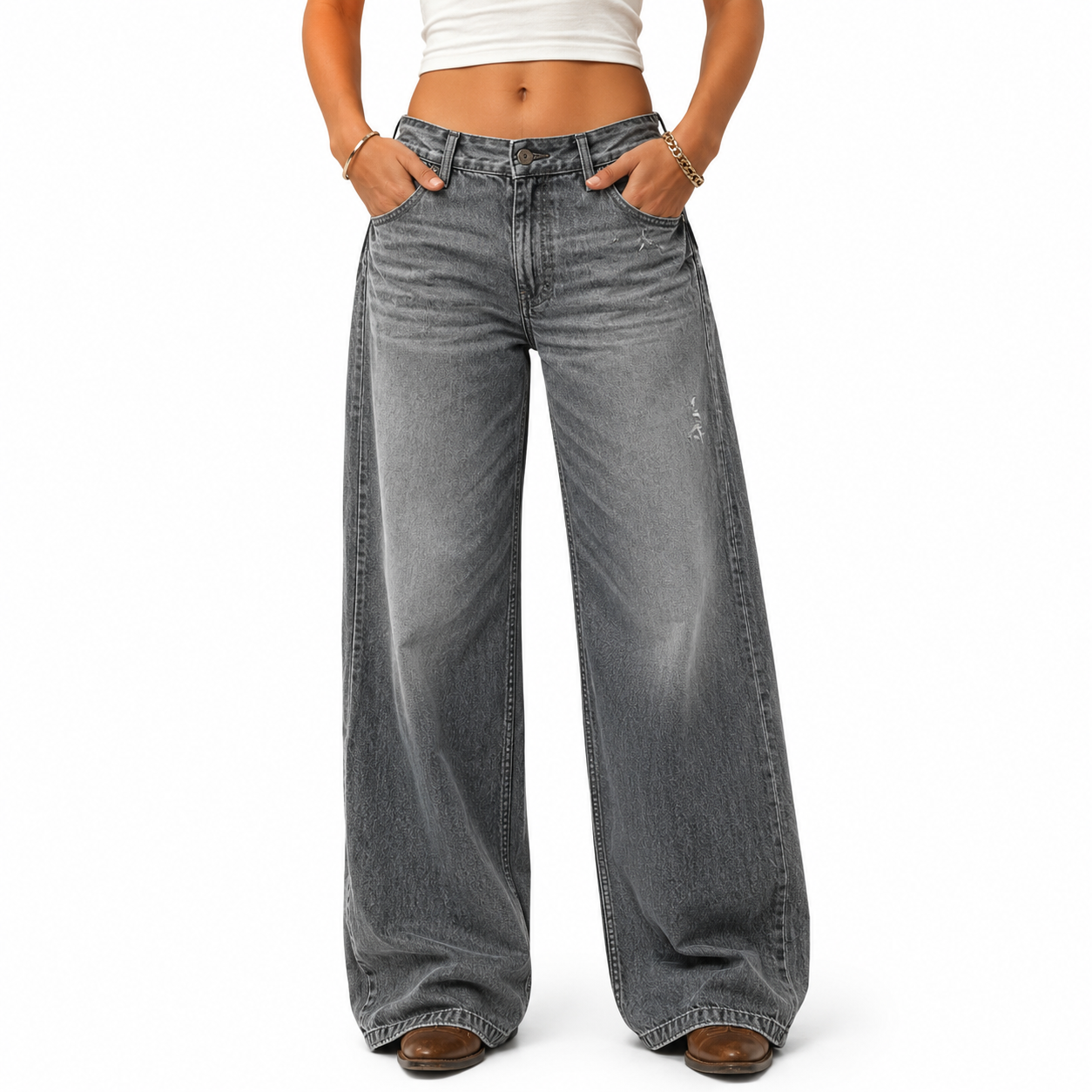 Women's Vintage Loose-Fit Long Jeans
