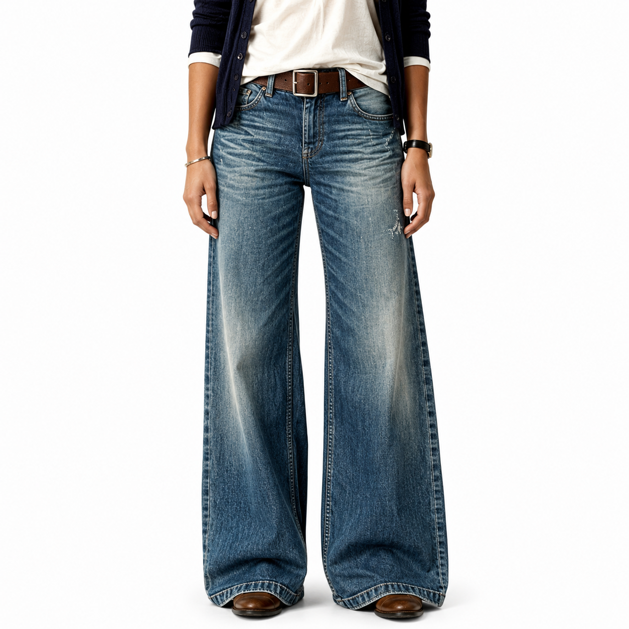 Women's Vintage Loose-Fit Long Jeans