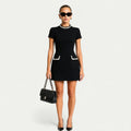 Elegant Short Sleeve Mini Dress for Women