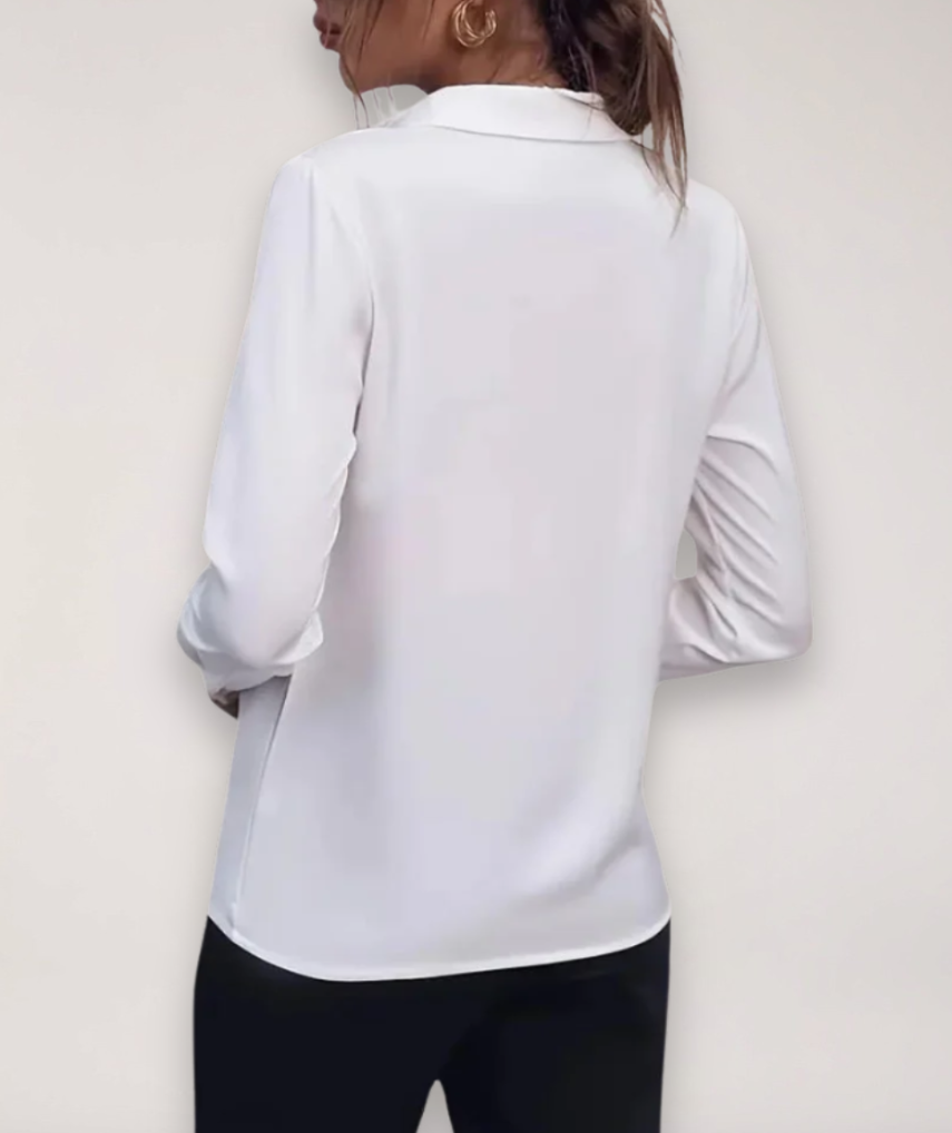 Women's Long Sleeve Formal Button-Down Blouse