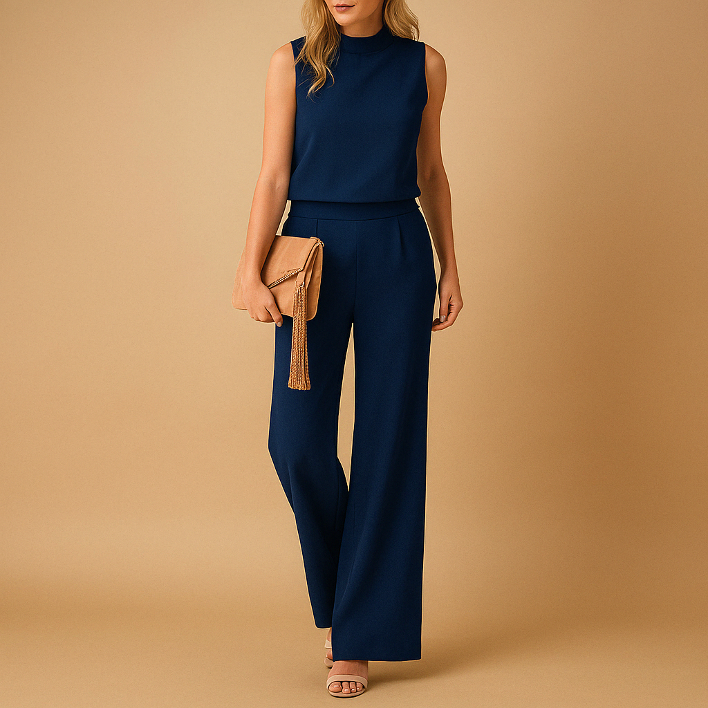 Casual Sleeveless Jumpsuit for Women | Round Neck Design