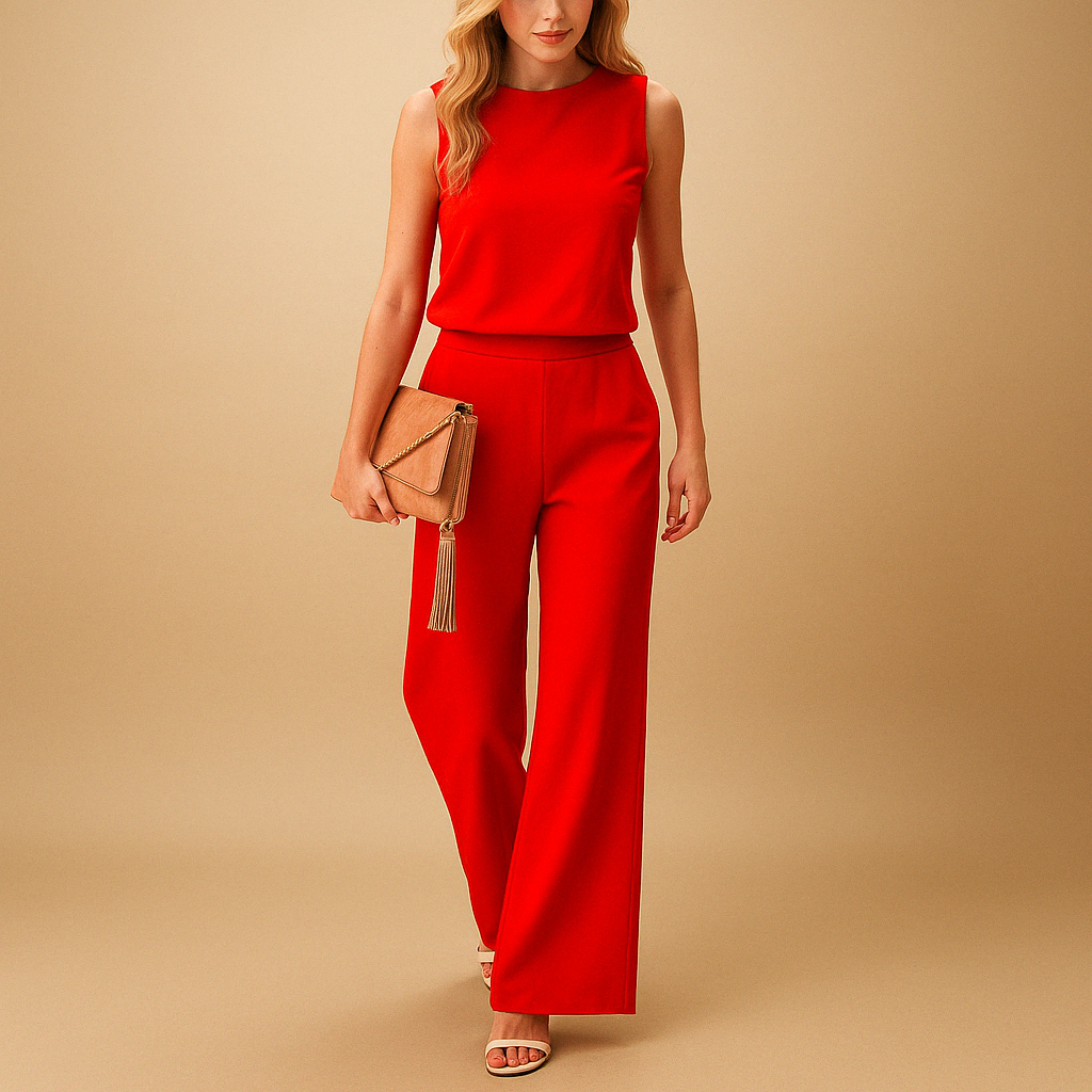 Casual Sleeveless Jumpsuit for Women | Round Neck Design