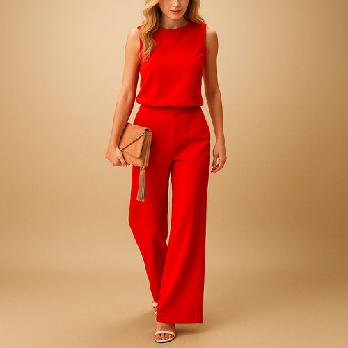 Casual Sleeveless Jumpsuit for Women | Round Neck Design