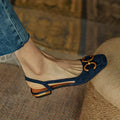 Women's Vintage Slingback Flats | Square Toe