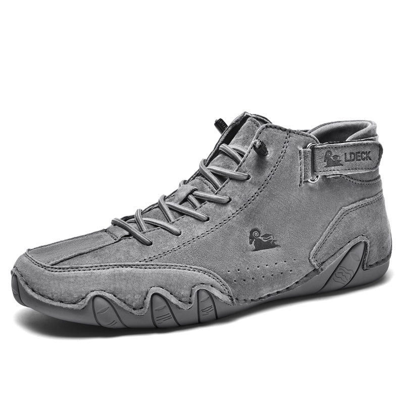 Men's High-Top Barefoot Sneakers | Lace and Velcro Fastening