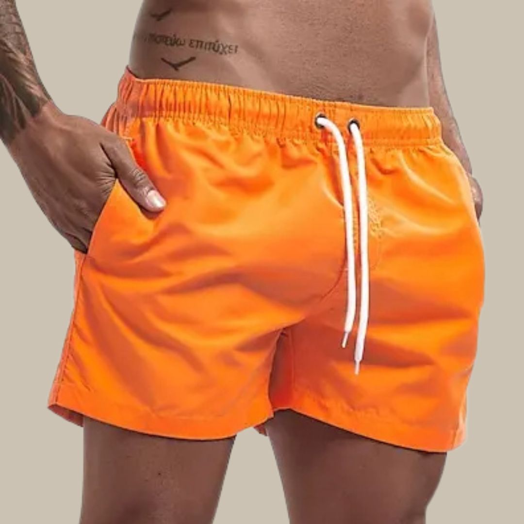 Men's Summer Swim Trunks | Featuring Drawstring and Side Pockets