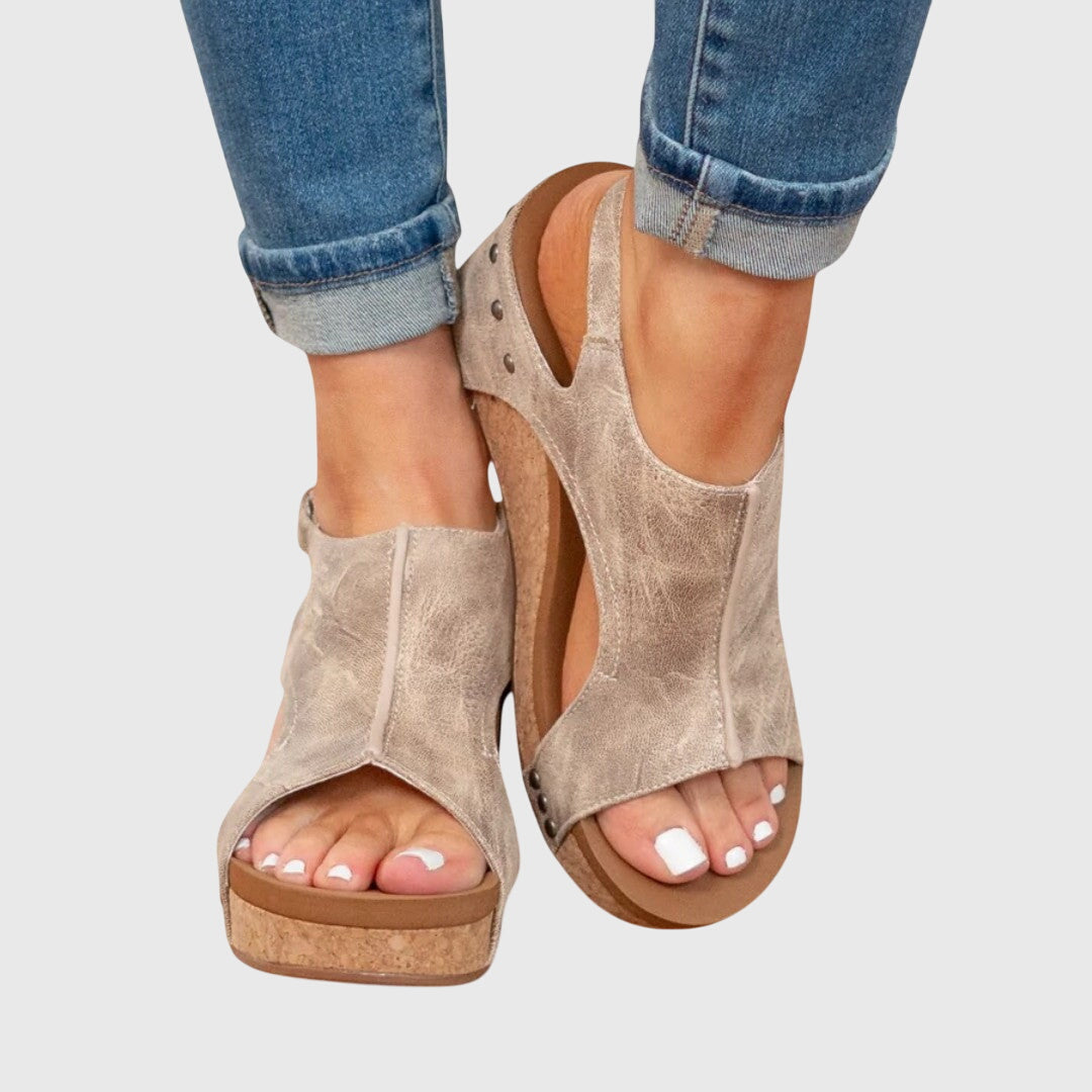 Women's Open Toe Wedge Sandals | Platform