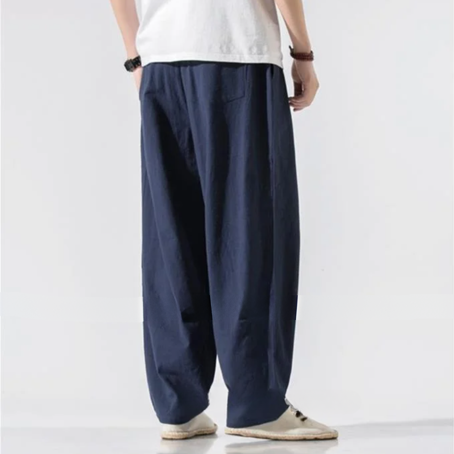 Men's Loose Fit Casual Harem Trousers | Wide Leg