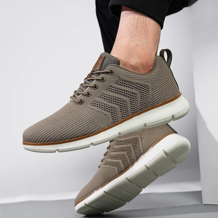 Men's Knit Casual Walking Sneakers | Low-Top