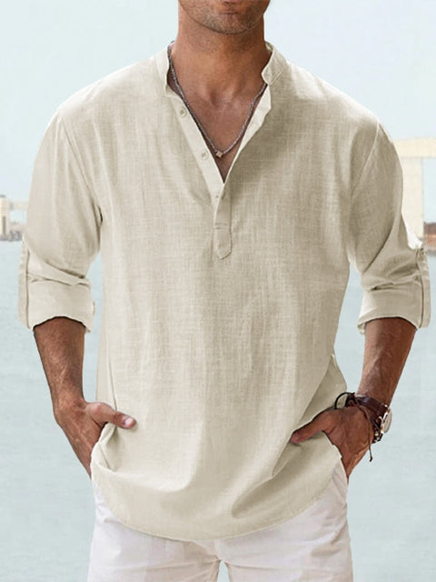 Men's Casual Henley Shirt | Long Sleeve