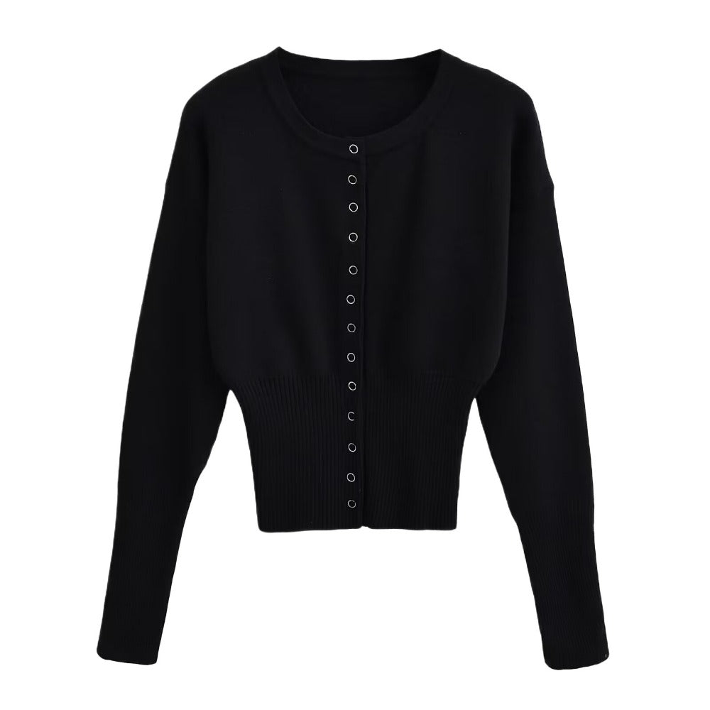Knit Button Down Cardigan with Long Sleeves for Women - Claudia