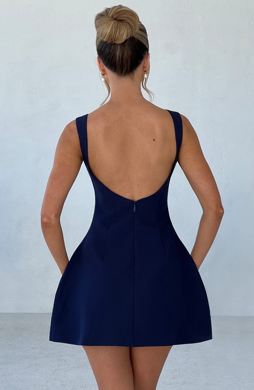 Antonella Mini Dress-Navy
