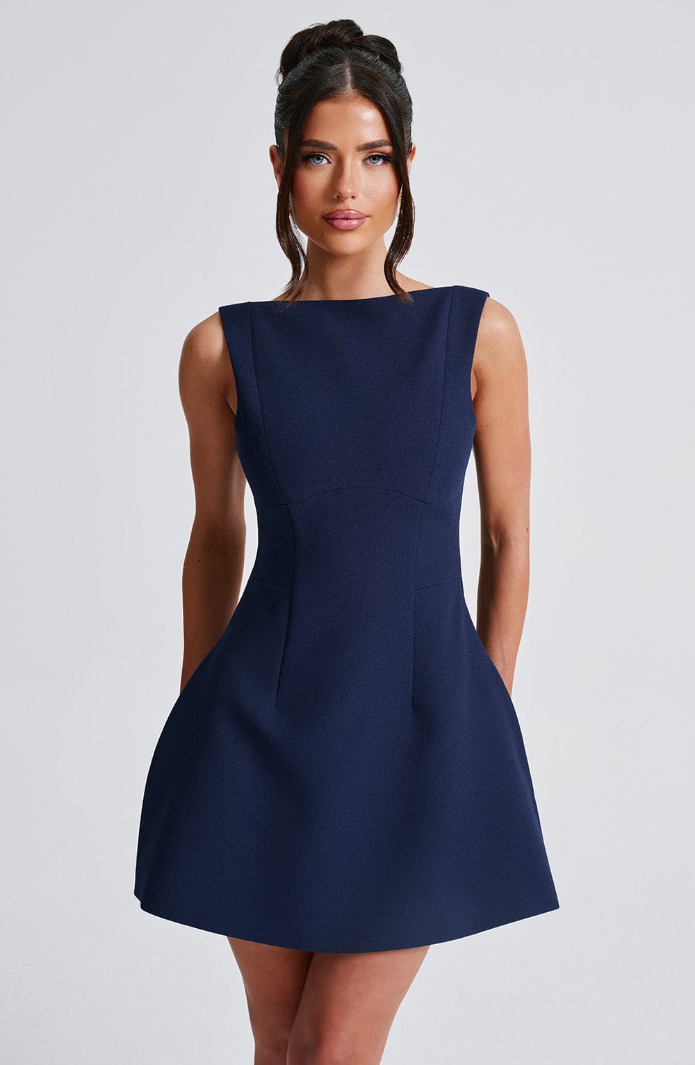 Antonella Mini Dress-Navy