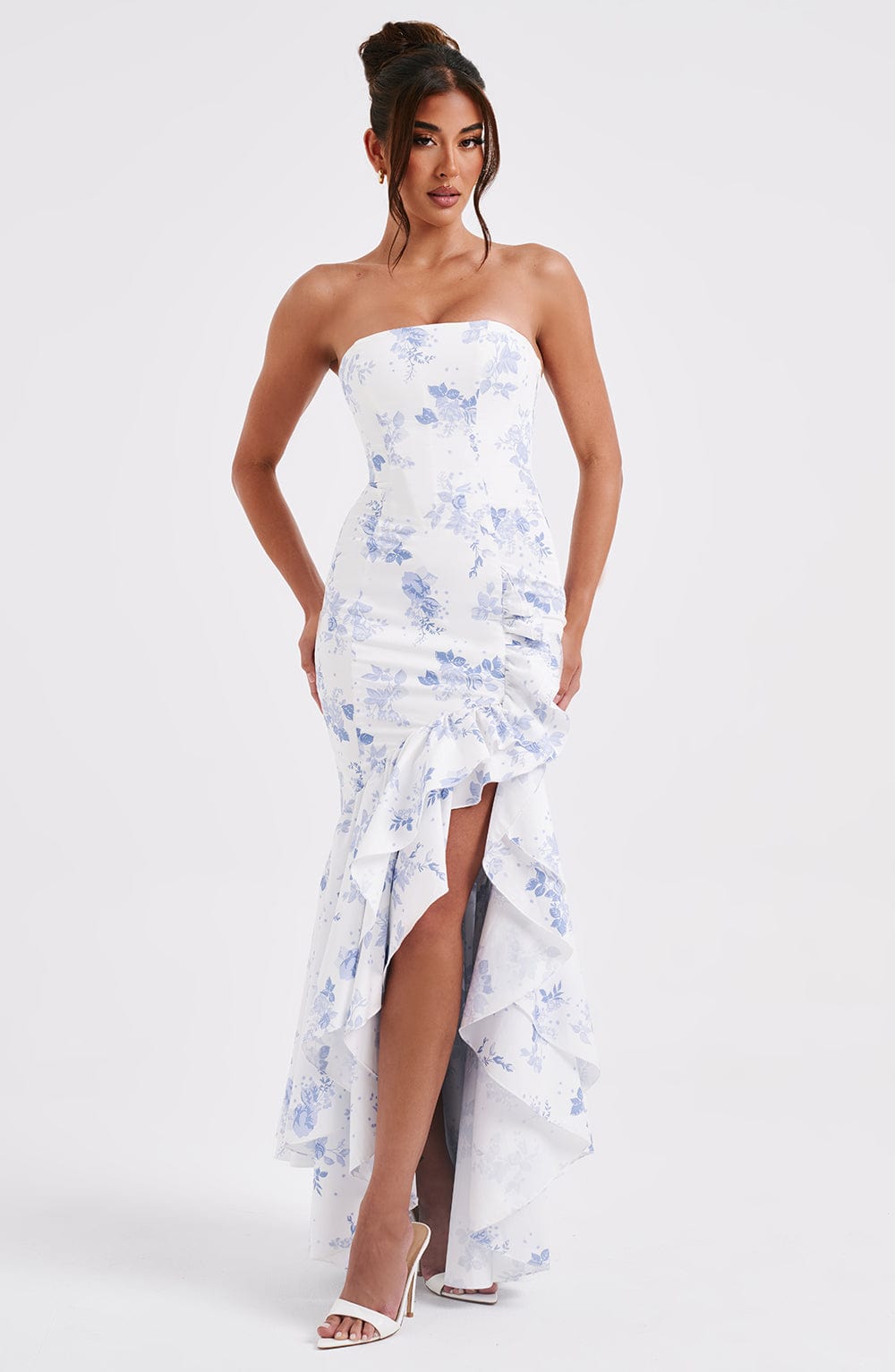 Alba Maxi Dress - Blue Floral Print