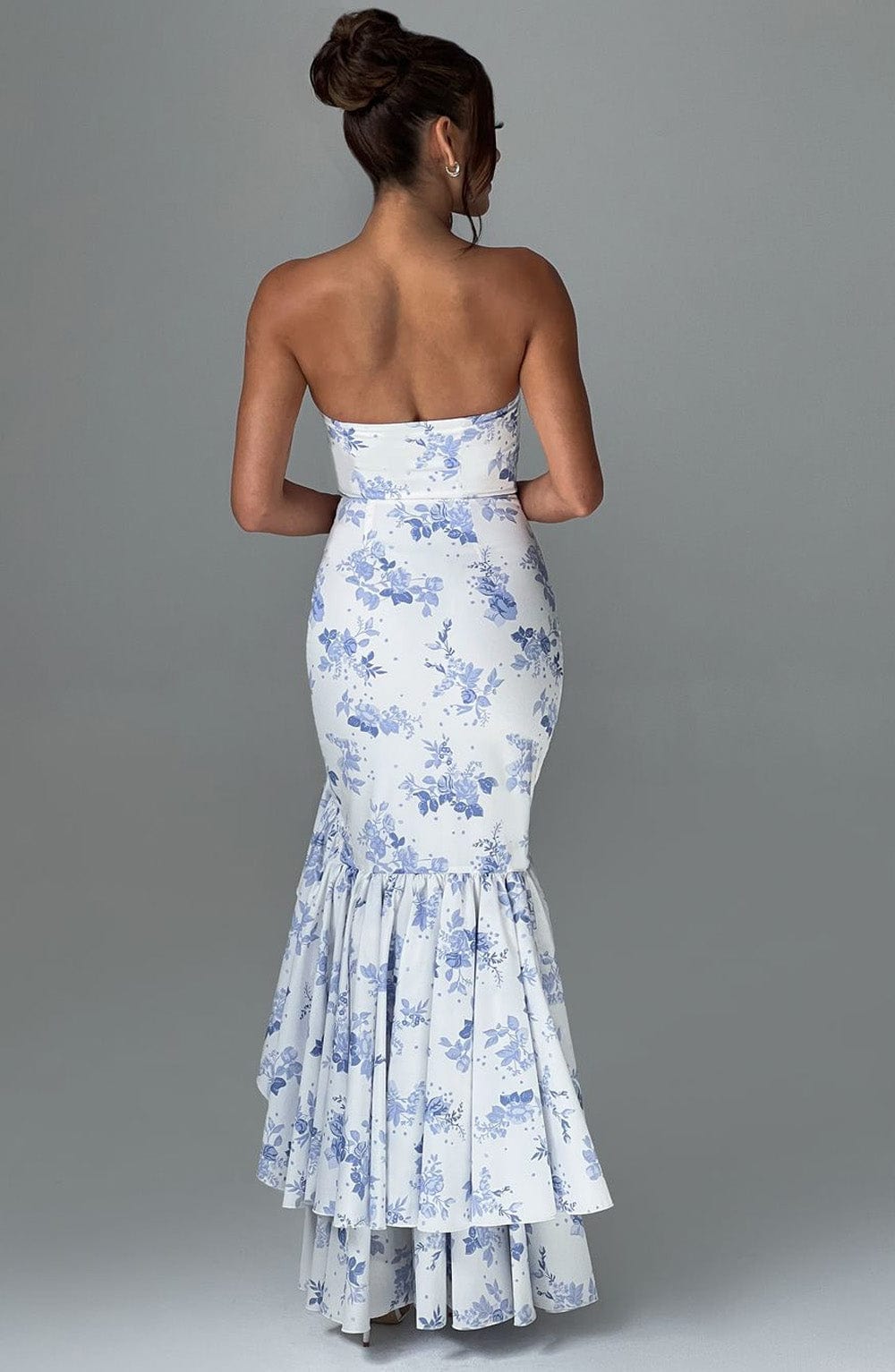 Alba Maxi Dress - Blue Floral Print