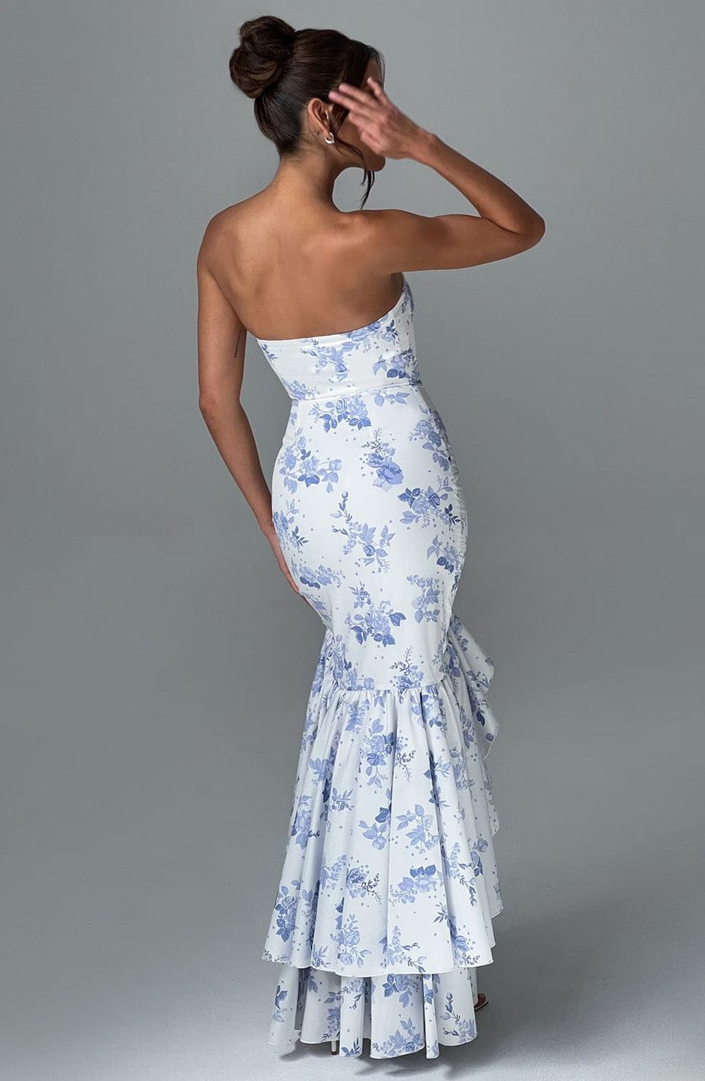 Alba Maxi Dress - Blue Floral Print