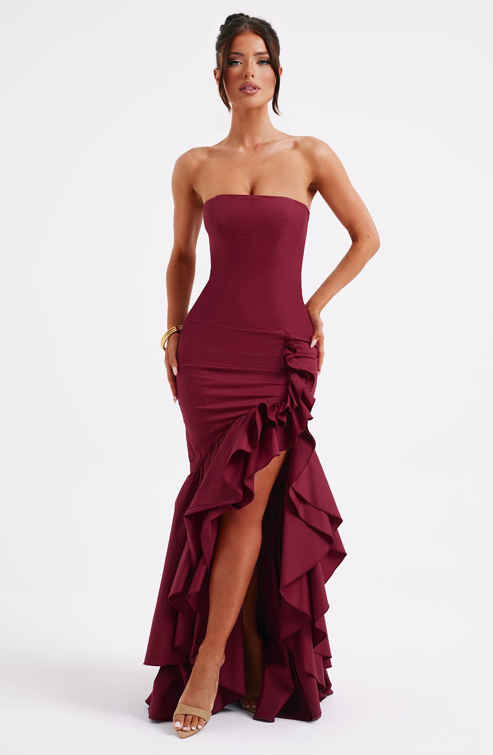 Jimena Maxi Dress - Burgundy