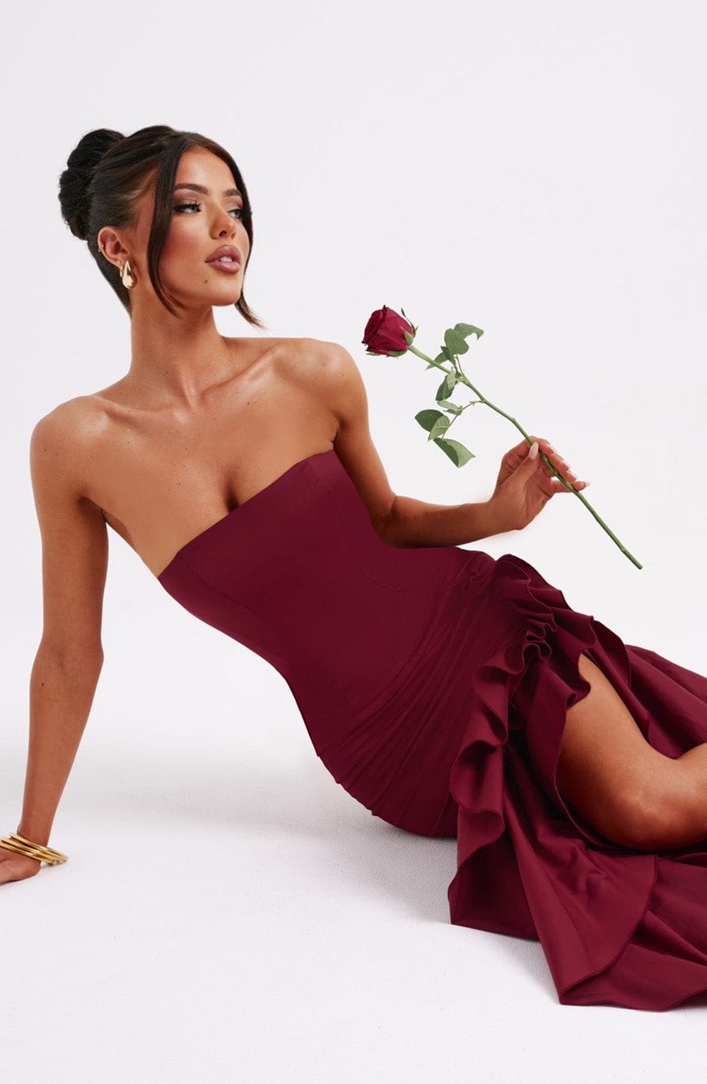 Jimena Maxi Dress - Burgundy