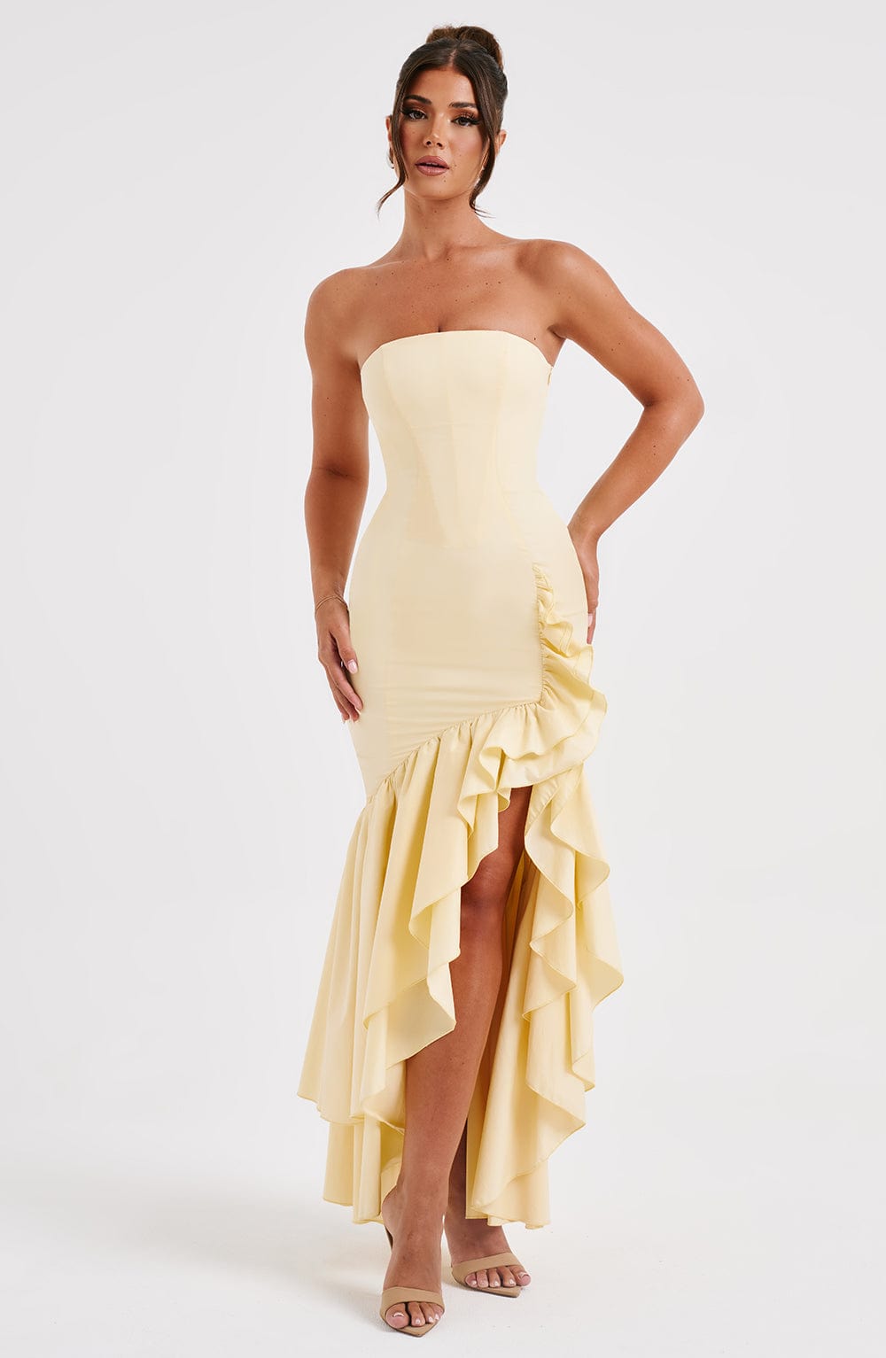 Ana Sofía Maxi Dress - Lemon