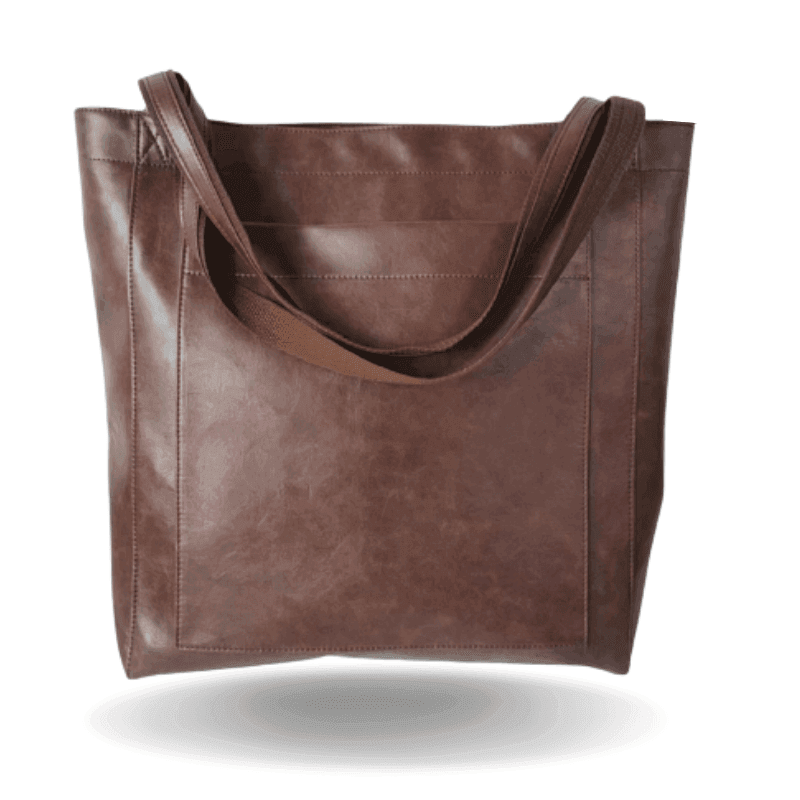 Women's Shoulder Shopper Bag with External Pocket