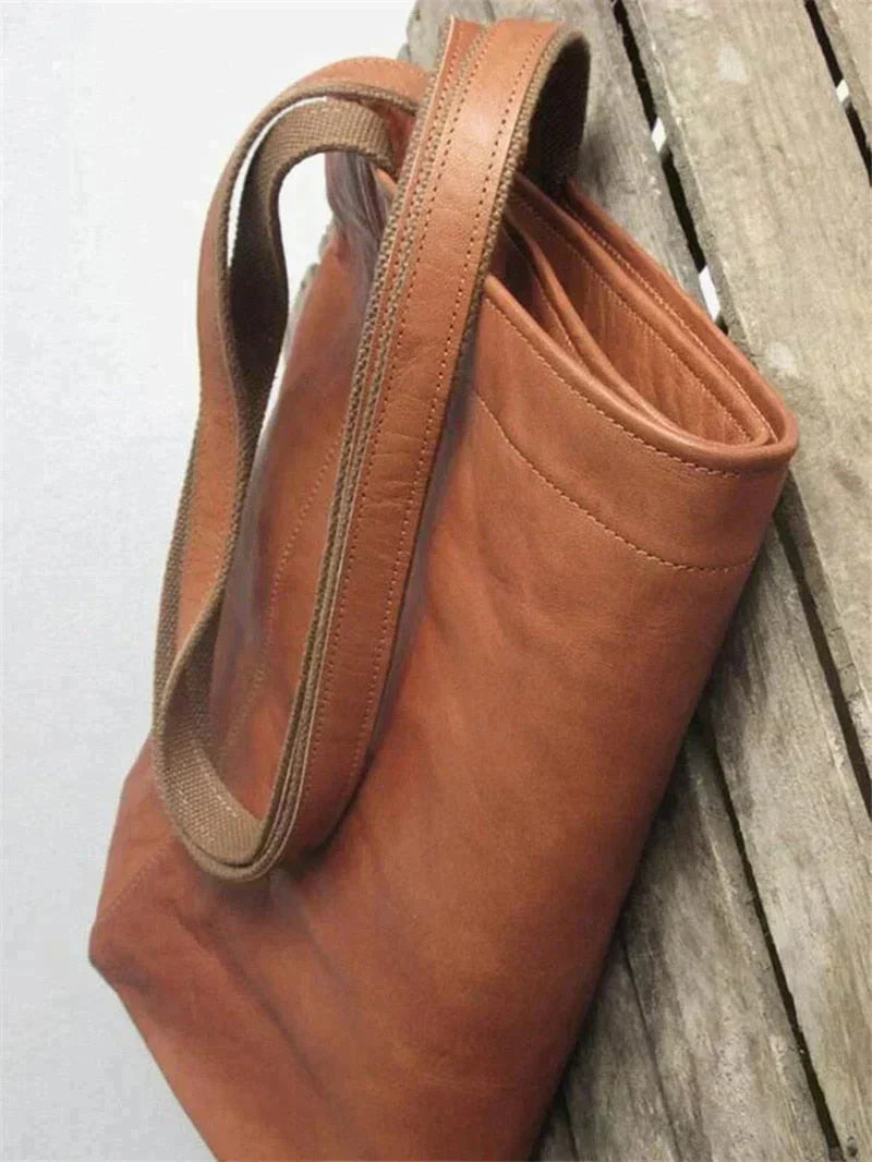 Women's Shoulder Shopper Bag with External Pocket
