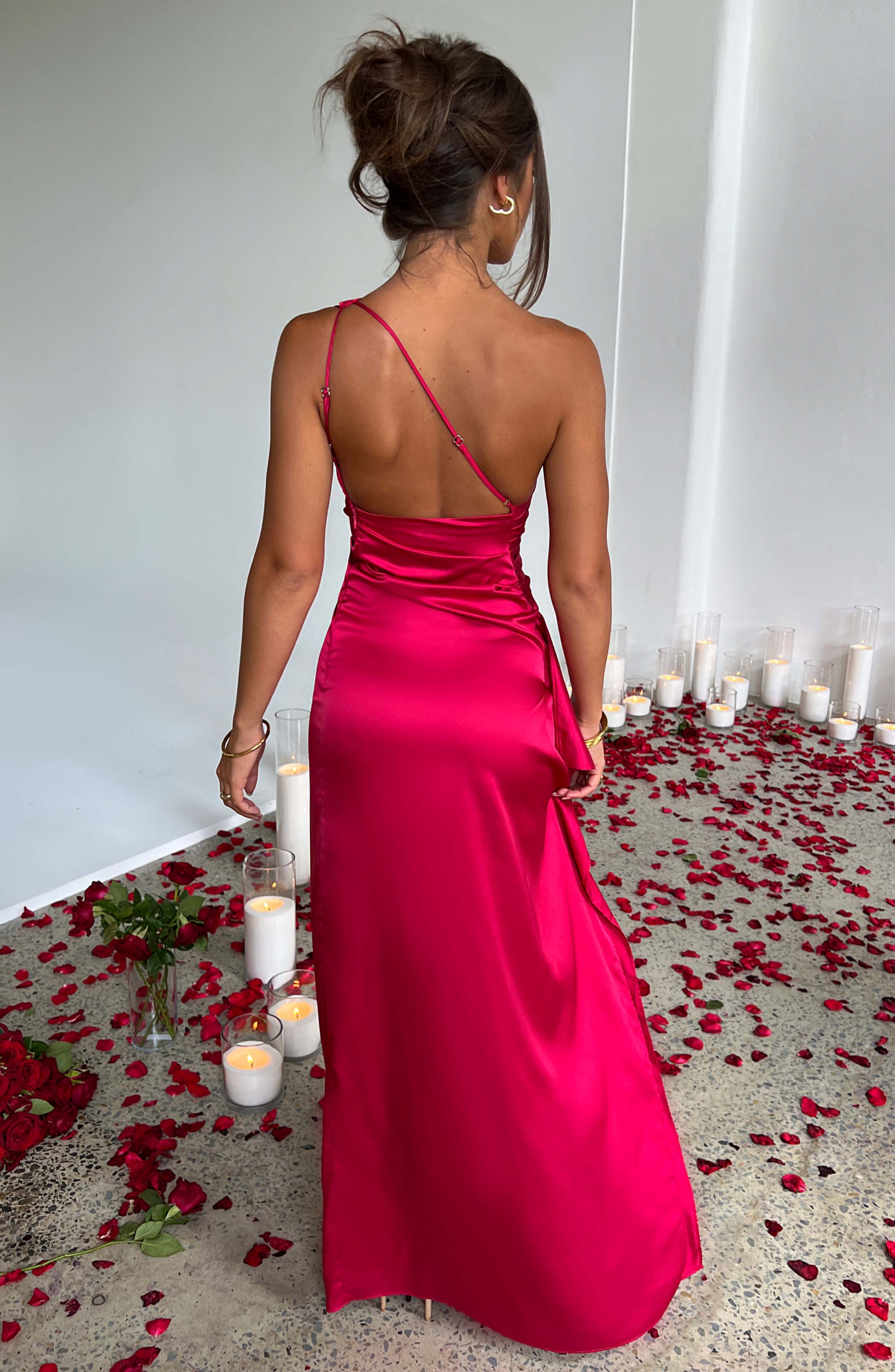One Shoulder Maxi Dress with Side Slit for Women - Vanessa