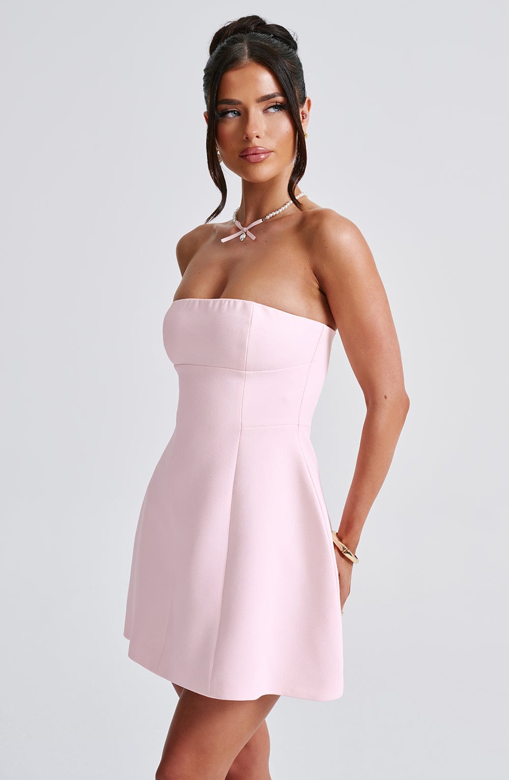 Amanda Mini Dress-Blush