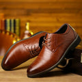 Men's Classic Lace-Up Leather Oxford Shoes