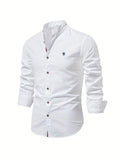 Men's Long Sleeve Stand Collar Casual Shirt