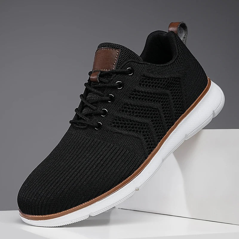 Men's Knit Casual Walking Sneakers | Low-Top