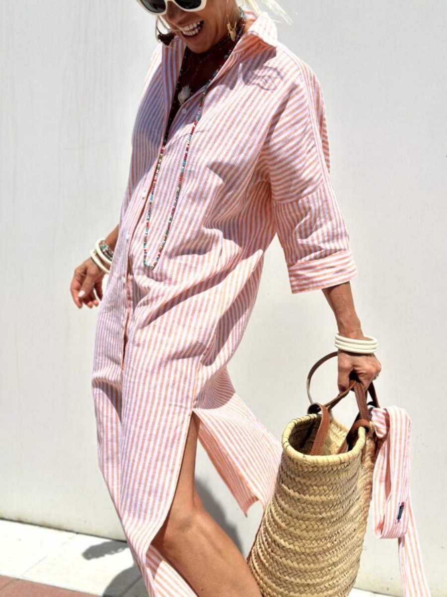 Long Women's Shirt Dress