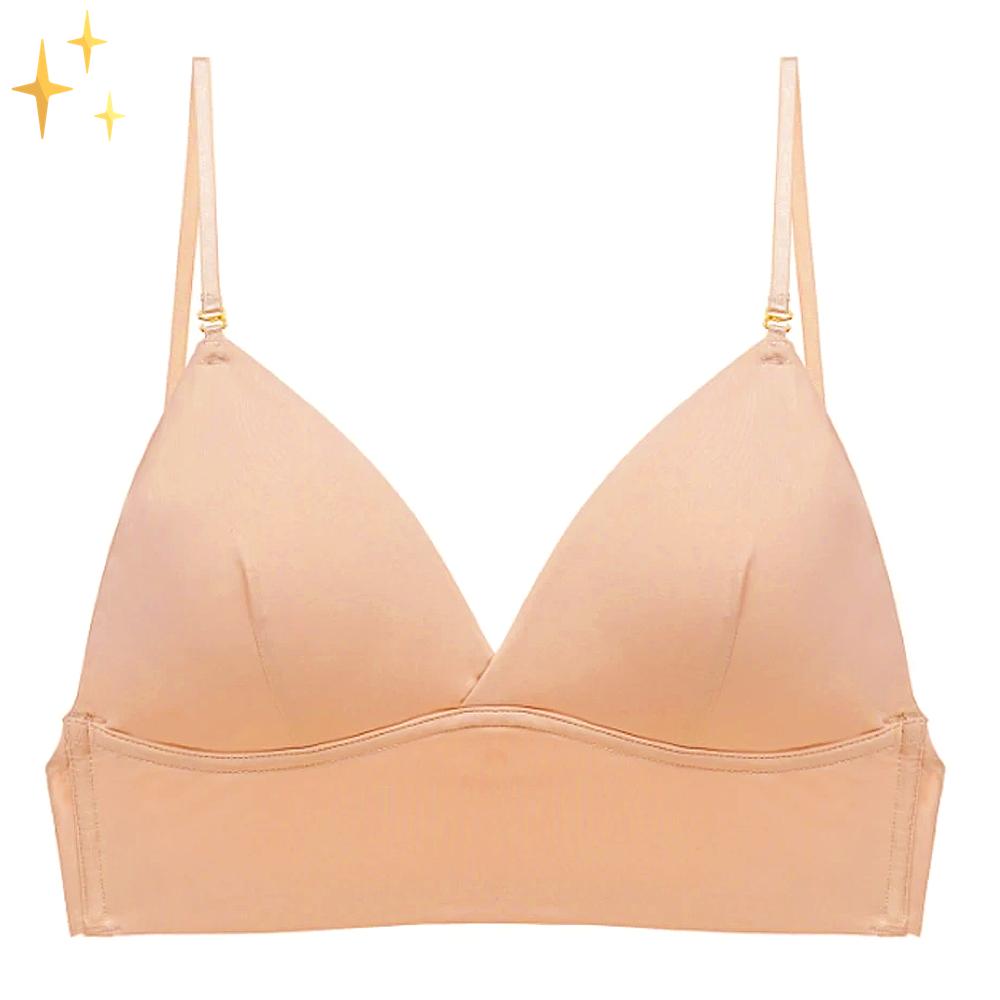 Women's Deep V Low Cut Backless Triangle Bra | Wireless
