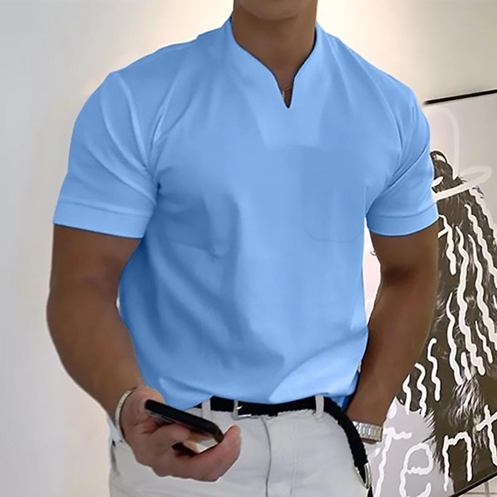 Men's Casual Henley Shirt | Short Sleeve