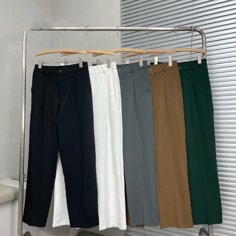 Men's Relaxed Fit Pleated Summer Pants