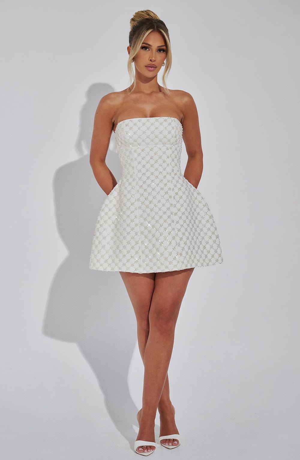 Emilia Mini Dress-Ivory