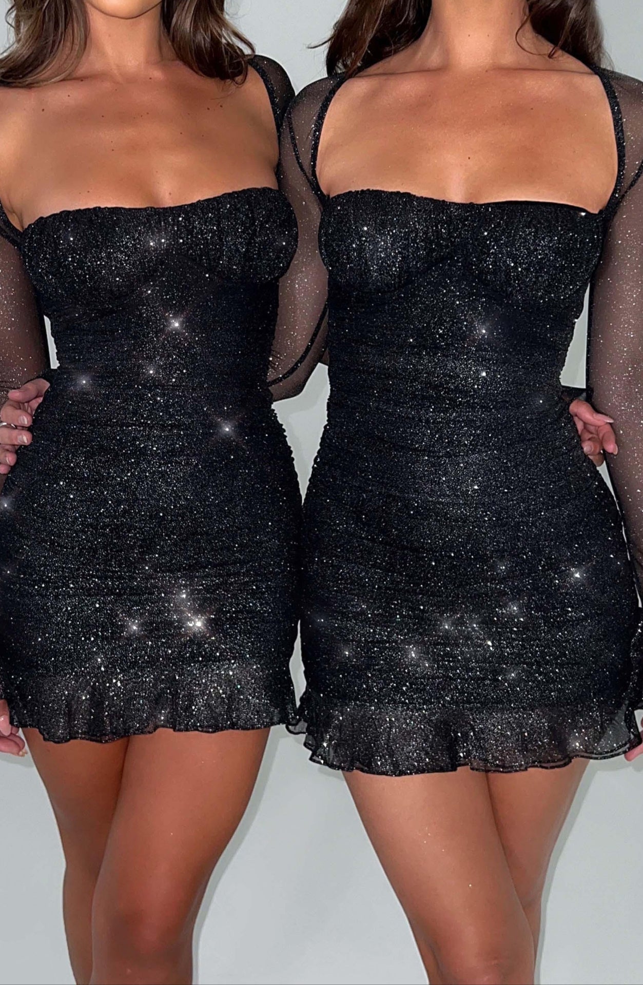 Lucia Mini Dress - Black Sparkle